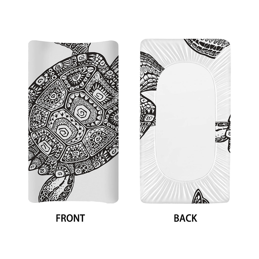 Zentangle Sea Turtle Print Changing Pad Cover