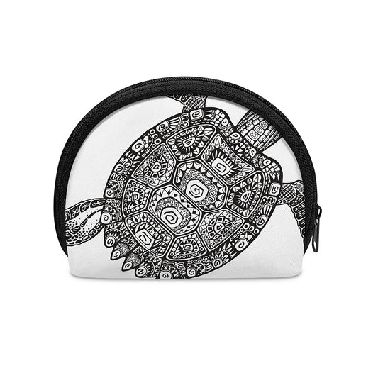 Zentangle Sea Turtle Print Coin Purse
