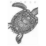 Zentangle Sea Turtle Print Curtain