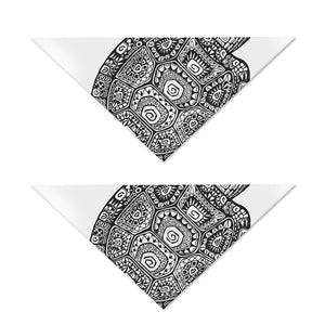 Zentangle Sea Turtle Print Dog Bandana