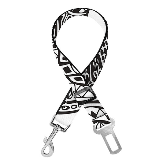 Zentangle Sea Turtle Print Dog Seat Belt