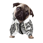 Zentangle Sea Turtle Print Dog Zip Up Hoodie