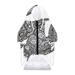 Zentangle Sea Turtle Print Dog Zip Up Hoodie