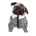 Zentangle Sea Turtle Print Dog Zip Up Jacket