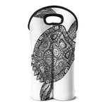 Zentangle Sea Turtle Print Double Neoprene Wine Tote