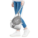 Zentangle Sea Turtle Print Drawstring Bag