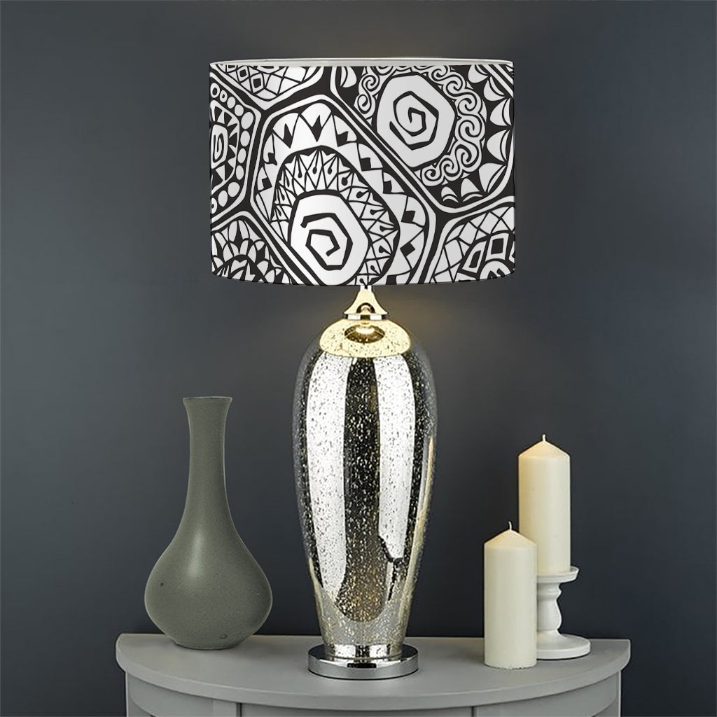 Zentangle Sea Turtle Print Drum Lamp Shade