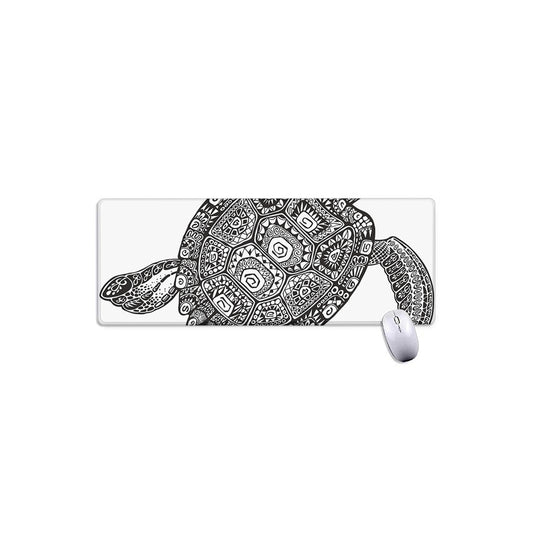 Zentangle Sea Turtle Print Extended Mouse Pad