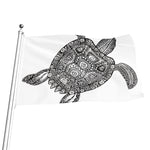 Zentangle Sea Turtle Print Flag