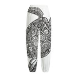 Zentangle Sea Turtle Print Fleece Lined Knit Pants