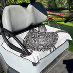 Zentangle Sea Turtle Print Golf Cart Seat Cover