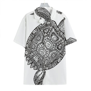 Zentangle Sea Turtle Print Hawaiian Shirt