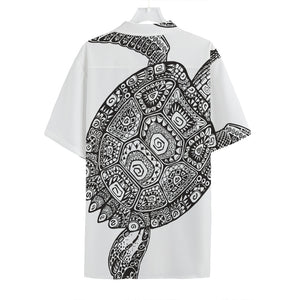 Zentangle Sea Turtle Print Hawaiian Shirt