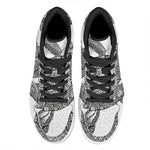 Zentangle Sea Turtle Print High Top Leather Sneakers