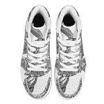 Zentangle Sea Turtle Print High Top Leather Sneakers