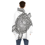 Zentangle Sea Turtle Print Hoodie Blanket