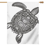 Zentangle Sea Turtle Print House Flag