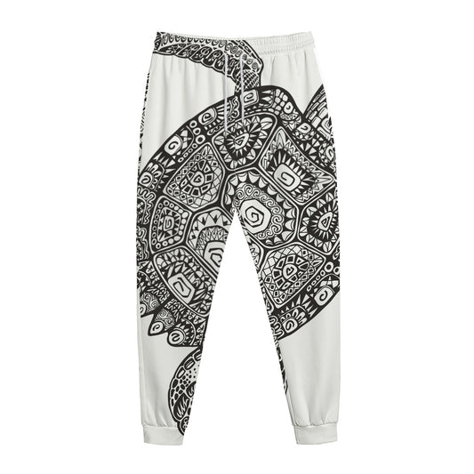 Zentangle Sea Turtle Print Jogger Pants
