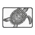 Zentangle Sea Turtle Print Kitchen Mat
