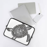 Zentangle Sea Turtle Print Laptop Sleeve