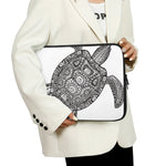 Zentangle Sea Turtle Print Laptop Sleeve