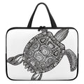 Zentangle Sea Turtle Print Laptop Sleeve With Handle