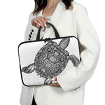 Zentangle Sea Turtle Print Laptop Sleeve With Handle