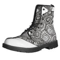 Zentangle Sea Turtle Print Lace-Up Boots