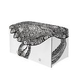 Zentangle Sea Turtle Print Leather Tissue Box Cover