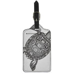 Zentangle Sea Turtle Print Luggage Tag