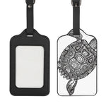 Zentangle Sea Turtle Print Luggage Tag