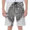 Zentangle Sea Turtle Print Men's Beach Shorts