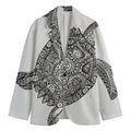 Zentangle Sea Turtle Print Men's Blazer