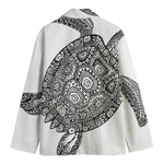 Zentangle Sea Turtle Print Men's Blazer