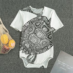 Zentangle Sea Turtle Print Men's Bodysuit