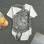 Zentangle Sea Turtle Print Men's Bodysuit