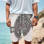Zentangle Sea Turtle Print Men's Cargo Shorts