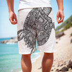 Zentangle Sea Turtle Print Men's Cargo Shorts