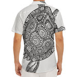 Zentangle Sea Turtle Print Men's Deep V-Neck Shirt