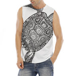 Zentangle Sea Turtle Print Men's Fitness Tank Top