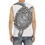 Zentangle Sea Turtle Print Men's Fitness Tank Top