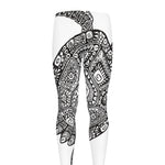 Zentangle Sea Turtle Print Men's leggings