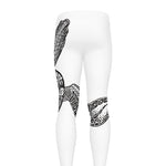 Zentangle Sea Turtle Print Men's leggings