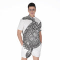 Zentangle Sea Turtle Print Men's Romper