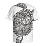 Zentangle Sea Turtle Print Men's Sports T-Shirt
