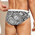 Zentangle Sea Turtle Print Men's Swim Briefs