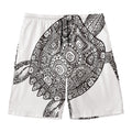 Zentangle Sea Turtle Print Men's Swim Trunks