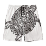 Zentangle Sea Turtle Print Men's Swim Trunks