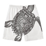 Zentangle Sea Turtle Print Men's Swim Trunks