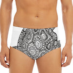 Zentangle Sea Turtle Print Men's Triangle Swim Briefs
